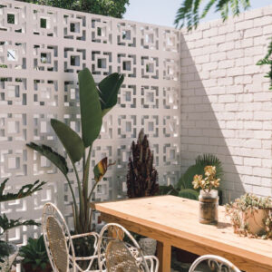 Double Square Breeze Blocks Outdoor Feature Wall Blocks - White 290 x 290 Blocks