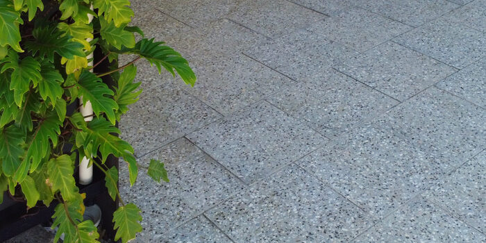 Terrazzo Honed Pavers - 400 x 400 Mist