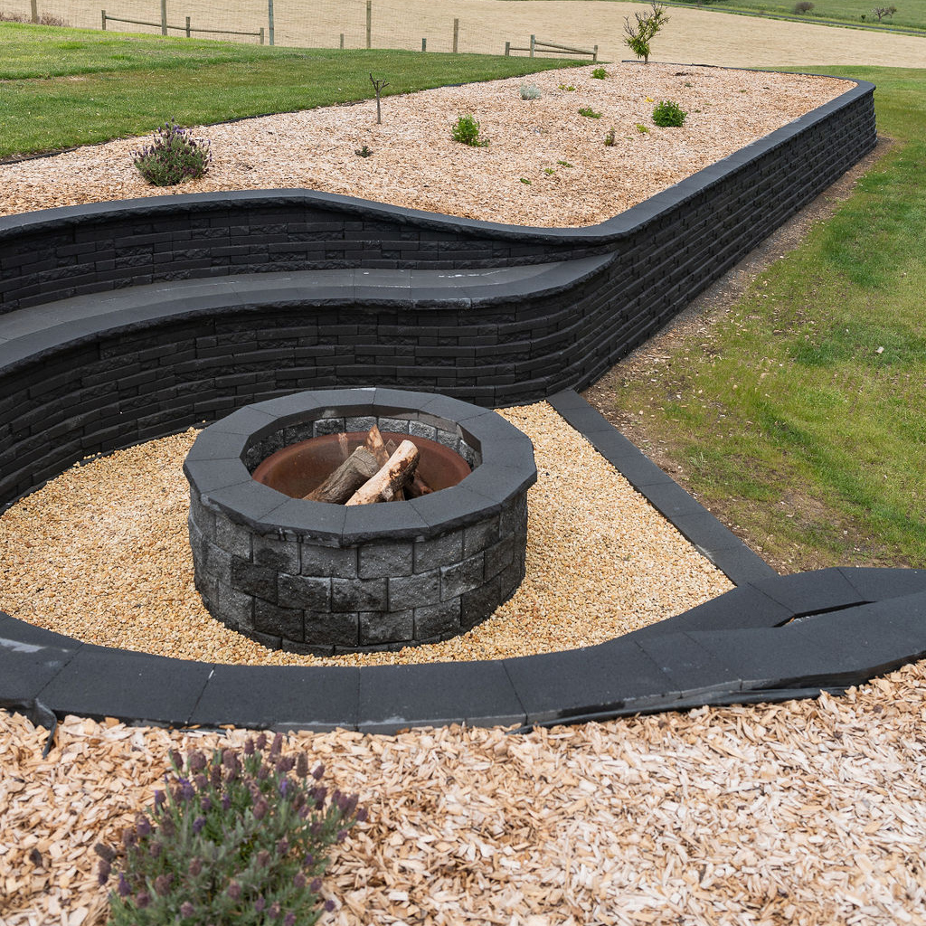 Natural impressions Duostone - Graphite - Fire Pit